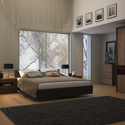 The bedroom in the cottage