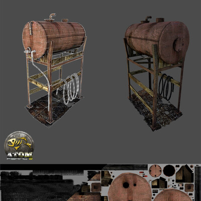Old water barrel