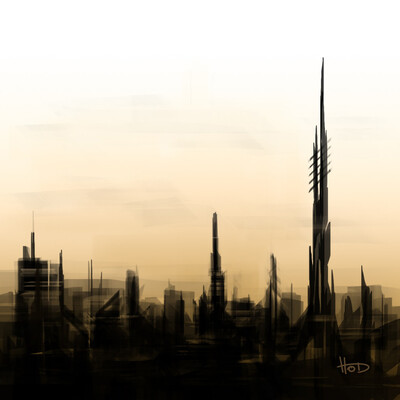 Outlines the buildings