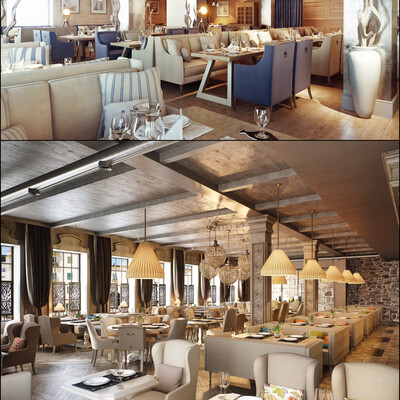 Fish restaurant, Italian restaurant