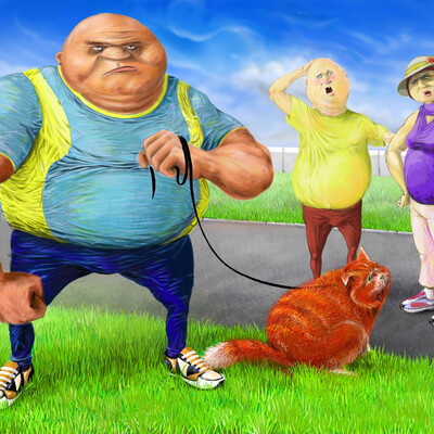 The owners and their pets