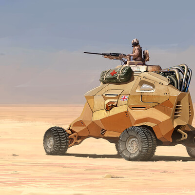 Army unit at the desert