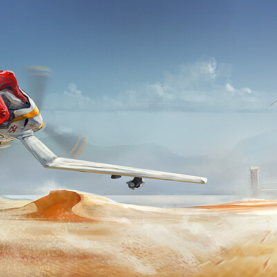 Sandspeeder chase