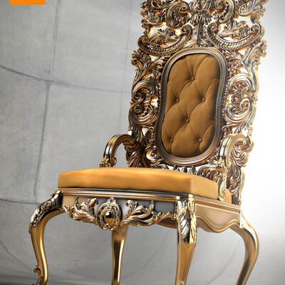 Сarved throne