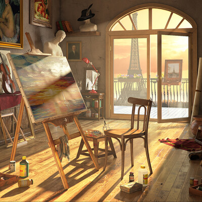 The artist's studio