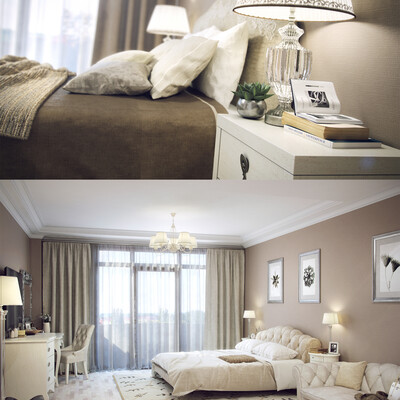 A couple of bedrooms in a country house