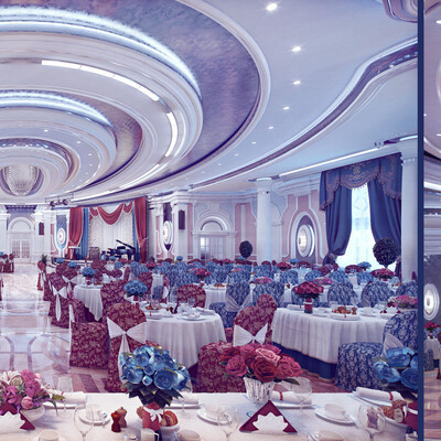 Interior of banquet hall