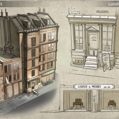 Poison Belt. London streets architecrure