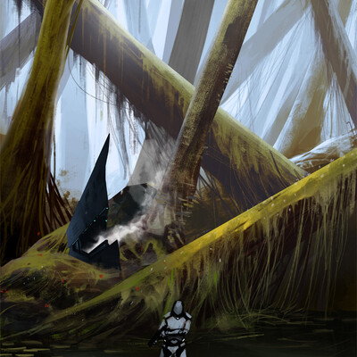 On an alien planet
