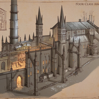 La Revolution. 1625. Poor Class Architecture