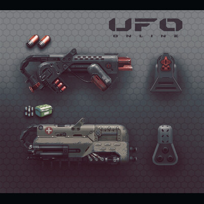Concepts of weapons for the game (UFO Online: Invasion)