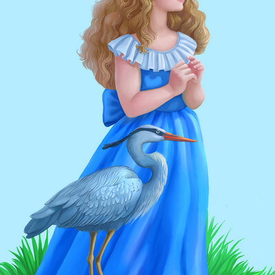 The girl and the heron