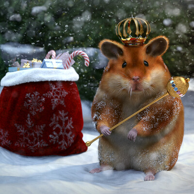 Christmas hamster