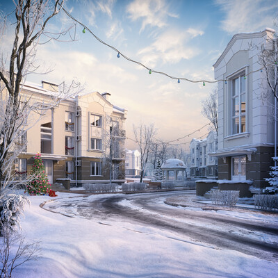 Morning of new year