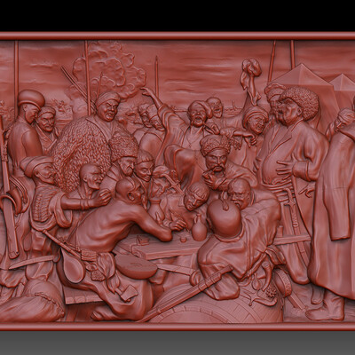 Panel "Cossacks writing a letter to the Turkish Sultan"