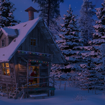 So hot in a winter forest