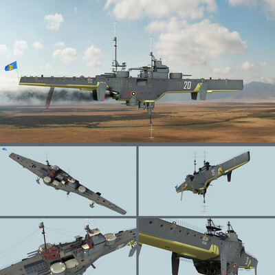 Flying warship