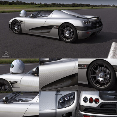 Koenigsegg CCX Stig Edition in-game 3D model Next Gen