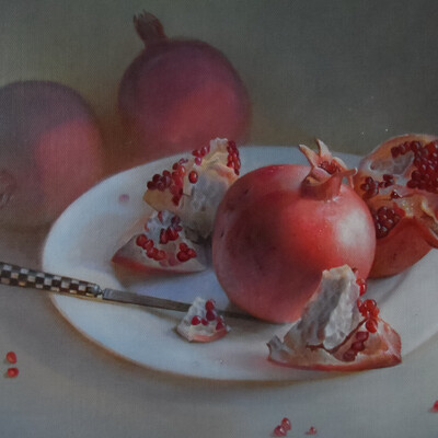 Still life with pomegranate