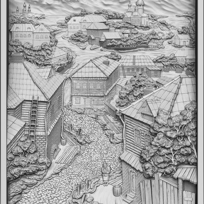 Model for CNC "county town"