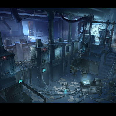 Cyberpunk. Hacker Place