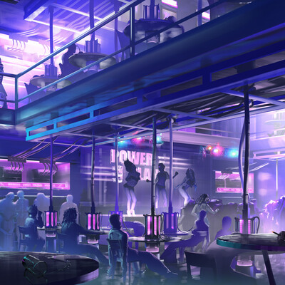 Cyberpunk. Night Club
