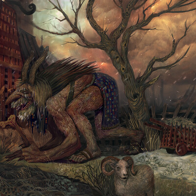 ogre and old tree