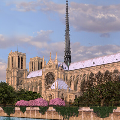 View of Notre Dame from the Seine