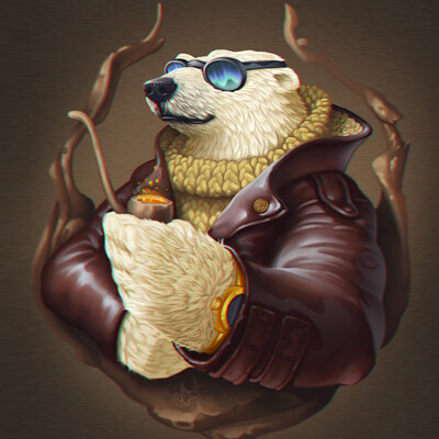 Bear with a pipe