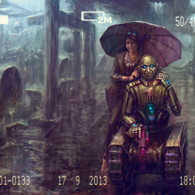 Girl and robot 2