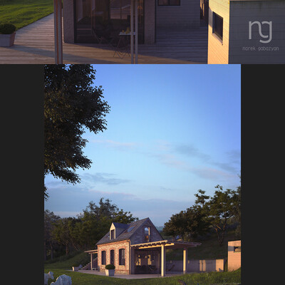 House with whings
