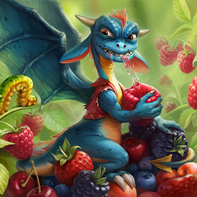 Dragon with berrys