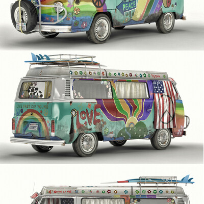VW T2 Hippie Van