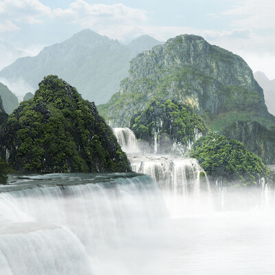 Land of waterfall 