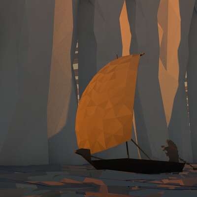 Lonely swimming