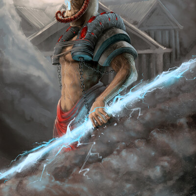 The man with a lightning