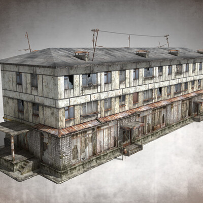 Abandoned 3-storey Soviet house