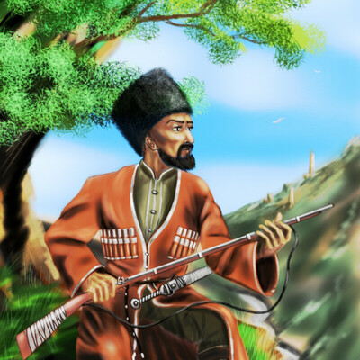 Legendary abrek Zelimkhan