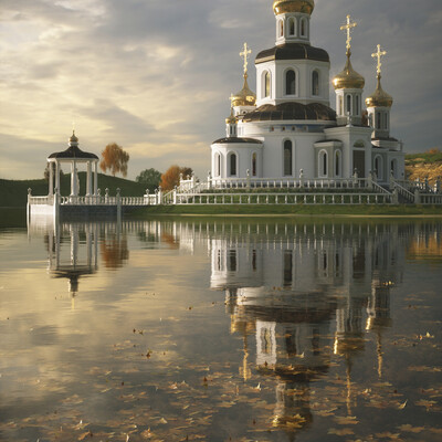 Church near the lake