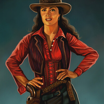 Salma Hayek  as Sarah Sandoval from the movie " Bandidas "