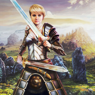 Female portrait in armor