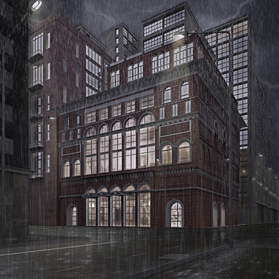 rainy city