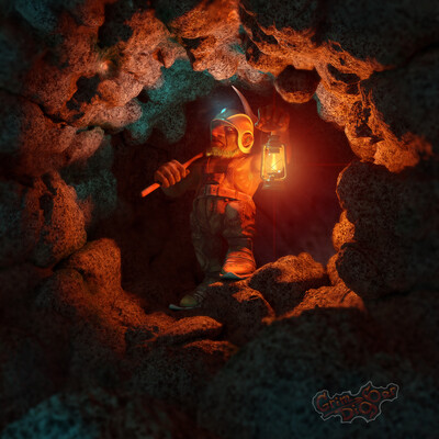dwarf in a cave 