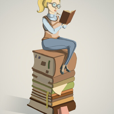 A visitor to the library