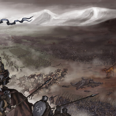 The battle of a thousand tears. The feat of the dwarves of Belegost