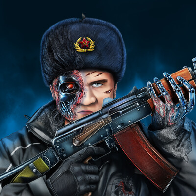 Cybernetic soldier from Soviet Russia
