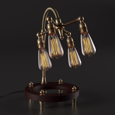 Multi bulb heavy table lamp