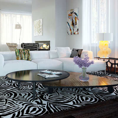 white living room