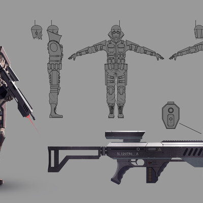 Sci-fi soldier concept