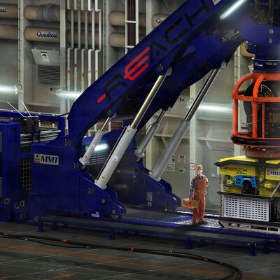  Нangar at the offshore vessel for ROV